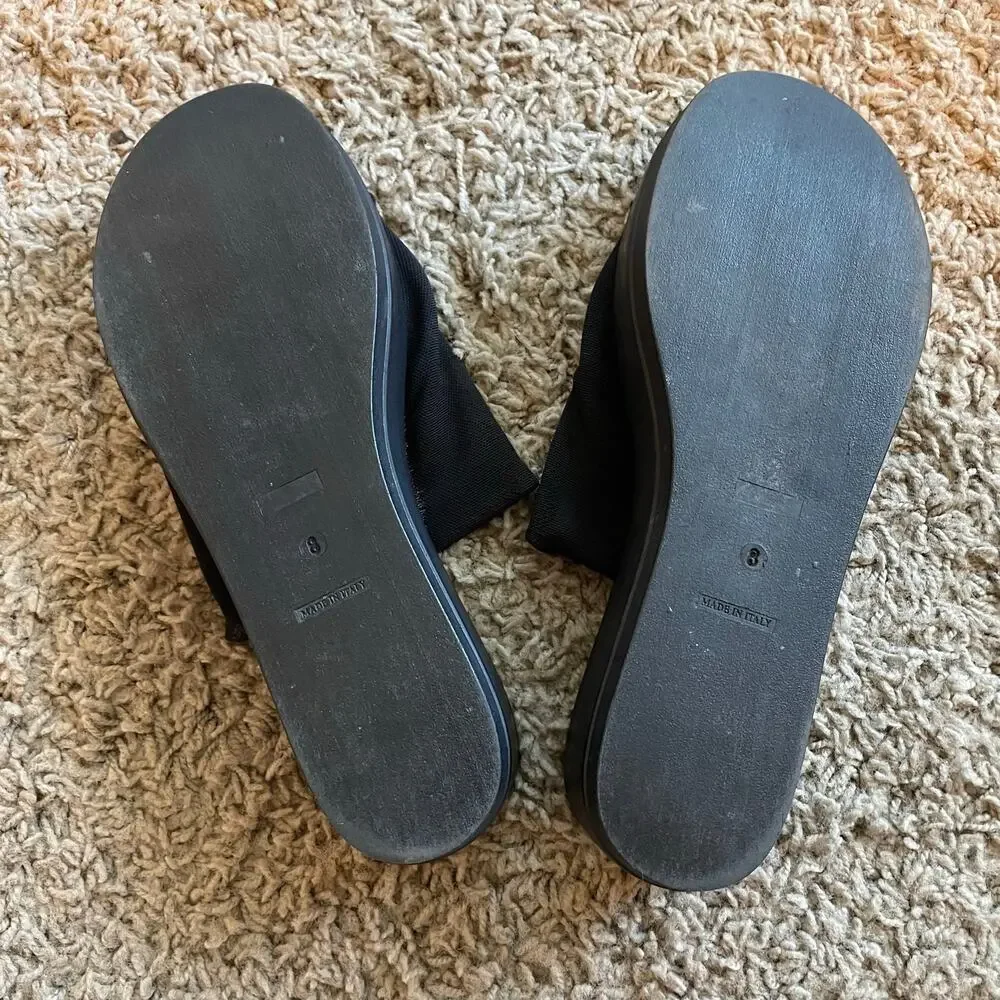 Steve Madden 90s Slinky Sandals Black sz 8 vintage 1990s y2k